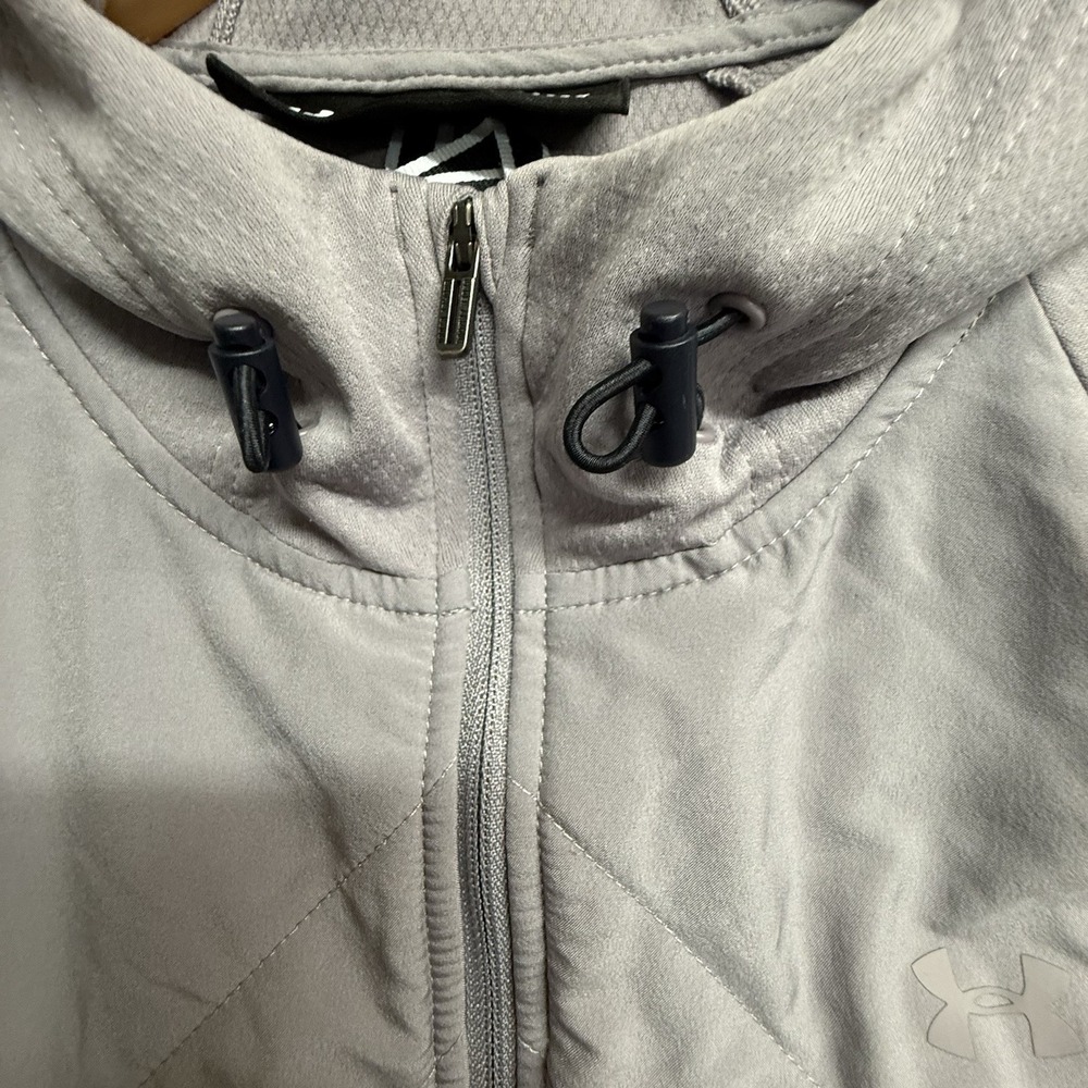 Under Armour Hooded Jacket Womens L Light Purple Quilted Hybrid‎ Full Zip - Picture 7 of 15